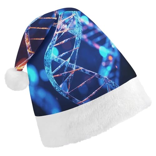 YHEGBFD Weihnachtsmütze, DNA Genetischer Helix-Druck, Weihnachtsmütze, Uni, Weihnachtsmannmütze, Neujahrsgruß, Weihnachtsmütze YHEGBFD Weihnachtsmütze, DNA Genetischer Helix-Druck, Weihnachtsmütze, Uni, Weihnachtsmannmütze, Neujahrsgruß, Weihnachtsmütze von YHEGBFD