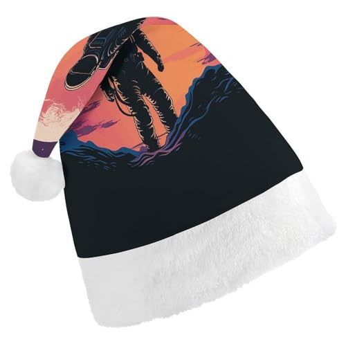 YHEGBFD Weihnachtsmütze, cooler Astronauten-Druck, Weihnachtsmütze, Uni, Weihnachtsmannmütze, Neujahrsgruß, Weihnachtsmütze YHEGBFD Weihnachtsmütze, cooler Astronauten-Druck, Weihnachtsmütze, Uni, Weihnachtsmannmütze, Neujahrsgruß, Weihnachtsmütze von YHEGBFD