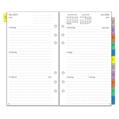 2026 Wochenplaner Einlage Personal A6, 6 Löcher, 1 Woche 2 Seiten mit Monatsübersicht, Passwort Notizen Kontakt, von Jan.26 bis Dez.26, 95x171mm, 100 GSM Nachfüllpapier, Kalendereinlage auf Deutsch 2026 Wochenplaner Einlage Personal A6, 6 Löcher, 1 Woche 2 Seiten mit Monatsübersicht, Passwort Notizen Kontakt, von Jan.26 bis Dez.26, 95x171mm, 100 GSM Nachfüllpapier, Kalendereinlage auf Deutsch von YHH