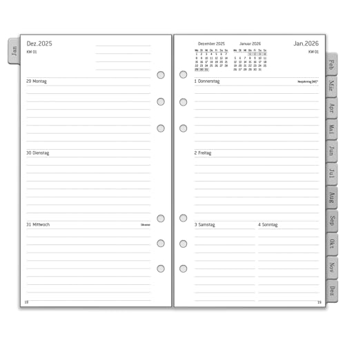 2026 Wochenplaner Einlage Personal A6, 6 Löcher, 1 Woche 2 Seiten mit Tabs, Passwort Notizen Kontakt, Jan.26 bis Dez.26, 100 GSM, Kalendereinlagen für Kalender 2026 Planer, 95x171mm, auf Deutsch 2026 Wochenplaner Einlage Personal A6, 6 Löcher, 1 Woche 2 Seiten mit Tabs, Passwort Notizen Kontakt, Jan.26 bis Dez.26, 100 GSM, Kalendereinlagen für Kalender 2026 Planer, 95x171mm, auf Deutsch von YHH