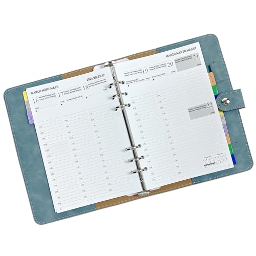 Terminplaner 2026 A5 Ringbuch Nachfüllbar, 2 Seiten 1 Woche Vertikal Layout 7:00-20:00, Kalender 26 Wochenplaner mit Monatsregistern, Stiftschlaufe, PU Leder Softcover, Planer Organizer, Jan-Dez Terminplaner 2026 A5 Ringbuch Nachfüllbar, 2 Seiten 1 Woche Vertikal Layout 7:00-20:00, Kalender 26 Wochenplaner mit Monatsregistern, Stiftschlaufe, PU Leder Softcover, Planer Organizer, Jan-Dez von YHH