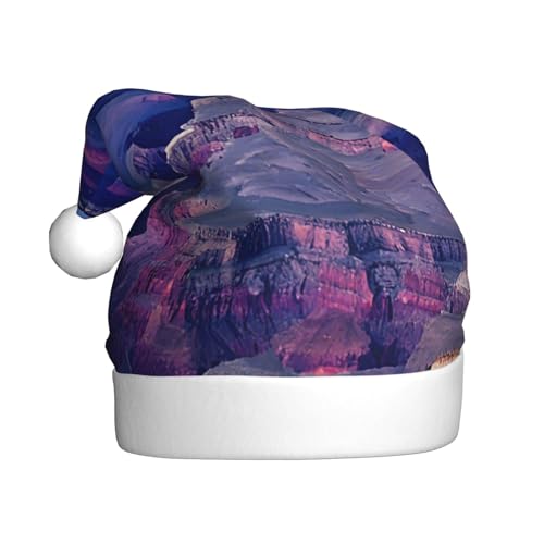 YHLKLWKSZC Beauty Grand Canyon bedruckte Weihnachtsmütze, Weihnachtsmannmütze für Erwachsene, Unisex, Urlaubsmütze von YHLKLWKSZC
