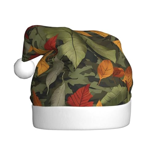 YHLKLWKSZC Camoflauge bedruckte Weihnachtsmütze Weihnachtsmannmütze für Erwachsene Unisex Urlaub Weihnachtsmütze von YHLKLWKSZC