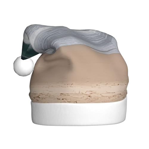 YHLKLWKSZC Schöne Wellen bedruckte Weihnachtsmütze Weihnachtsmannmütze für Erwachsene Unisex Urlaub Weihnachtsmütze von YHLKLWKSZC
