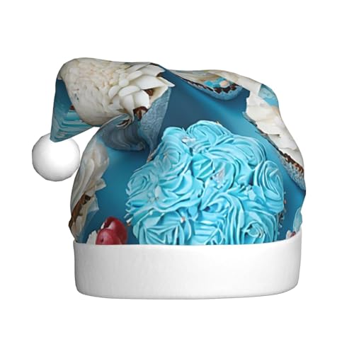 YHLKLWKSZC Schöne bedruckte Weihnachtsmütze, Weihnachtsmannmütze für Erwachsene, Unisex, Urlaubsmütze von YHLKLWKSZC