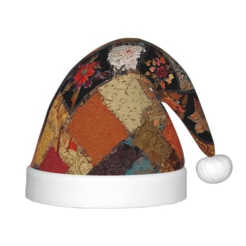 YHLKLWKSZC Weihnachtsmütze im afrikanischen Stil, Patchwork, bedruckt, Weihnachtsmannmütze, Weihnachtsmannmütze, weich und bequem, 1 Stück von YHLKLWKSZC