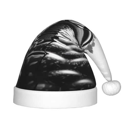 YHLKLWKSZC Weihnachtsmütze mit Golf-Motiv, Weihnachtsmannmütze, Weihnachtsmannmütze, weich und bequem, Schwarz und Weiß, 1 Stück von YHLKLWKSZC