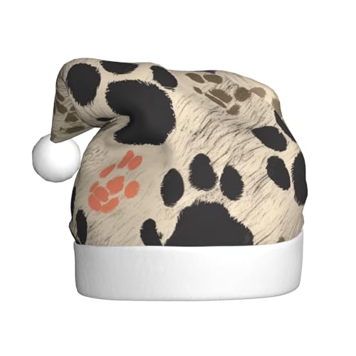 YHLKLWKSZC Weihnachtsmütze mit Hunde-Aufdruck, Weihnachtsmannmütze für Erwachsene, Unisex, Urlaub von YHLKLWKSZC