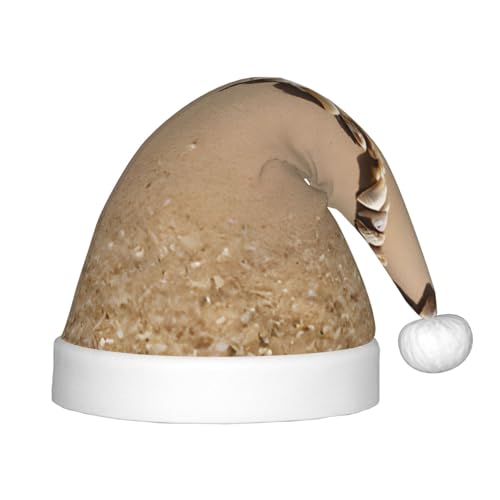 YHLKLWKSZC Weihnachtsmütze mit Sanddruck, Strandmütze, Weihnachtsmannmütze, Weihnachtsmannmütze, weich und bequem, 1 Stück von YHLKLWKSZC