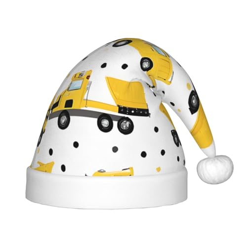 YHLKLWKSZC Weihnachtsmütze mit Traktor-Farming-Motiv, bedruckt, Weihnachtsmannmütze, weich und bequem, 1 Stück von YHLKLWKSZC