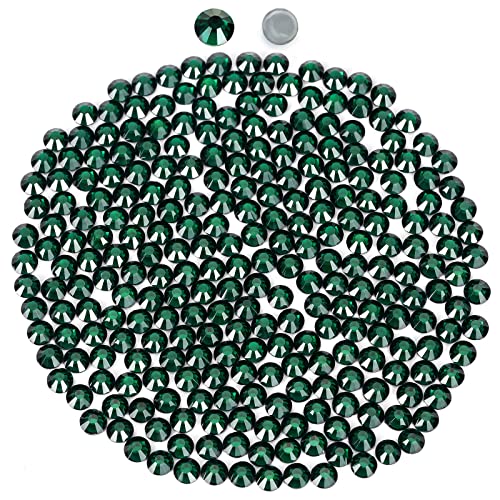 1440 Hotfix-Strasssteine,Flatback Glitzersteine Stones, Glas, runde Kristalle Strasssteine, Edelsteinezum Basteln, für Kleidung, Schuhe, Taschen, DIY-Dekoration,Emerald,SS12,3.0MM-3.2MM 1440 Hotfix-Strasssteine,Flatback Glitzersteine Stones, Glas, runde Kristalle Strasssteine, Edelsteinezum Basteln, für Kleidung, Schuhe, Taschen, DIY-Dekoration,Emerald,SS12,3.0MM-3.2MM von YHMQ DU
