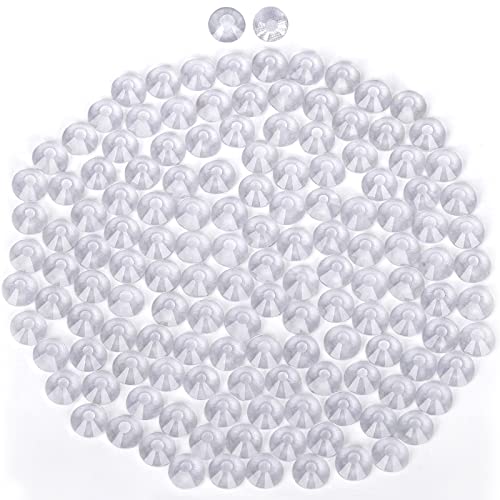 2160 Hotfix-Strasssteine,Flatback Glitzersteine Stones, Glas, runde Kristalle Strasssteine, Edelsteine​zum Basteln, für Kleidung, Schuhe, Taschen, DIY-Dekoration,Transparents White,SS20,4.6MM-4.8MM von YHMQ DU