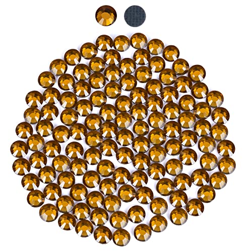 2880 Hotfix-Strasssteine,Flatback Glitzersteine Stones, Glas, runde Kristalle Strasssteine, Edelsteinezum Basteln, für Kleidung, Schuhe, Taschen, DIY-Dekoration,Gold Yellow,SS10,2.7MM-2.8MM 2880 Hotfix-Strasssteine,Flatback Glitzersteine Stones, Glas, runde Kristalle Strasssteine, Edelsteinezum Basteln, für Kleidung, Schuhe, Taschen, DIY-Dekoration,Gold Yellow,SS10,2.7MM-2.8MM von YHMQ DU