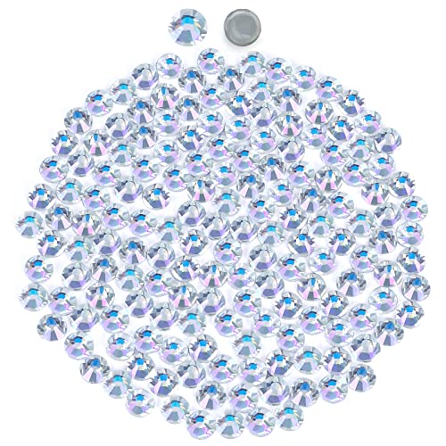 2880 Stück Flache Rückseite Hotfix Glitzersteine – Strasssteine Himmel 4mm Glas zum Basteln – Hotfix Strasssteine Himmel SS16 zum Aufbügeln für Textilien (SS16, Sternenklarer Himmel) von YHMQ DU