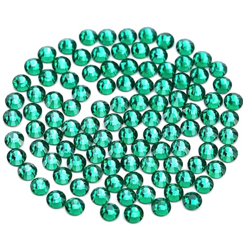 YHMQ DU 2880PCS Stücke Strasssteine, Nagel Kristalle + Strasssteine Für Nägel, Kristall Green zircon + SS10(2.6+2.8mm) von YHMQ DU