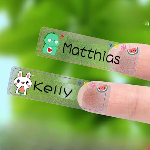 Namensschild-Aufkleber, wasserdicht, personalisierbar, für Kinder, Schule, Schreibwaren, Büro, Wasservielfalt Namensschild-Aufkleber, wasserdicht, personalisierbar, für Kinder, Schule, Schreibwaren, Büro, Wasservielfalt von YHN