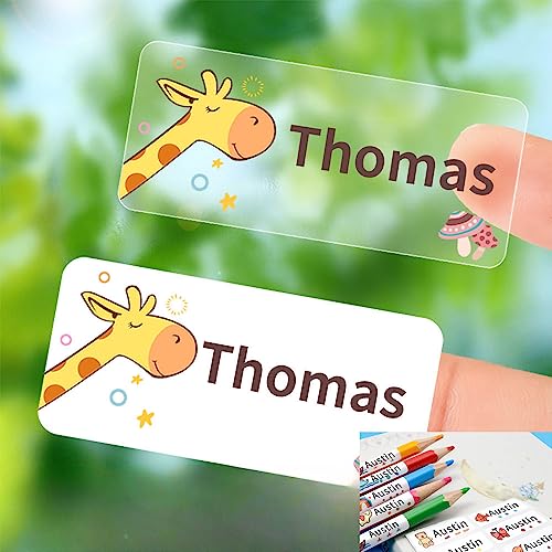 Personalisierbare Namensaufkleber für Kinder, personalisierbar, für Kinder, Schule, wasserdicht, Schulnamenetiketten von YHN