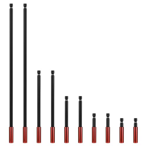 10 Stück Magnetische Bits Verlängerung, Bitverlängerungen, 1/4 Zoll Sechskantschaft, 50/60/100/150/300mm Bit Halter, für Schraubendreher und Bohrmaschinen 10 Stück Magnetische Bits Verlängerung, Bitverlängerungen, 1/4 Zoll Sechskantschaft, 50/60/100/150/300mm Bit Halter, für Schraubendreher und Bohrmaschinen von YHNDECO