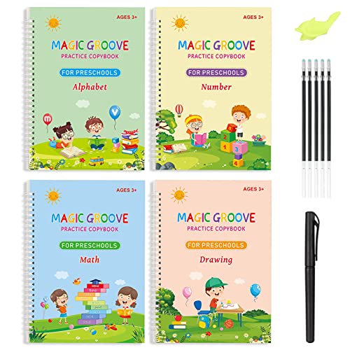 YHNDECO Magisches Heft, 4 Stück Magisches Übungsheft Wiederverwendbares Übungsbuch + 5 Nachfüllungen + 1 Stifthalter, für Kalligraphie Zahlen Zeichnung Buchstaben Schreiben YHNDECO Magisches Heft, 4 Stück Magisches Übungsheft Wiederverwendbares Übungsbuch + 5 Nachfüllungen + 1 Stifthalter, für Kalligraphie Zahlen Zeichnung Buchstaben Schreiben von YHNDECO