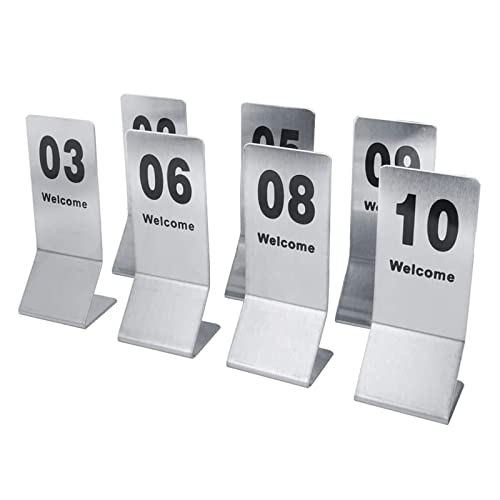 1-25/1-50 Tischnummernschilder for Restaurants, Hotels, Cafés, Bars, Bankette – Tischkarten – aus Edelstahl – wiederverwendbar und leicht zu reinigen(1 to 25) von YHNNH