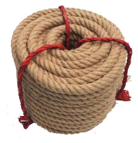 10 MX 45 mm Juteseil, dick und stark, Juteschnur, 4-strängiges Faser-Hanfseil, Starkes Hanfseil for Gartenarbeit, Camping(30MM 10M) von YHNNH