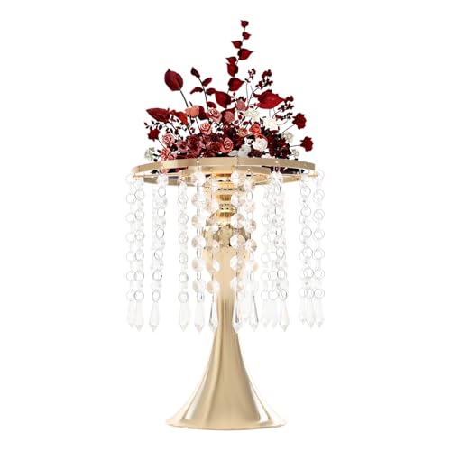 10-teiliges 35,6 cm hohes Vasen-Set for Hochzeitsmittelstücke – elegante Blumenständer for Hochzeiten, Partys und als Heimdekoration(Gold,10.23in) von YHNNH