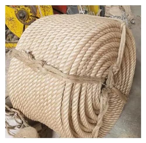 100% Hanfseil, 14 mm, Juteseil for Gartenarbeit, Klettergeländer, Hängematte, nautisch(14MM 20M) von YHNNH