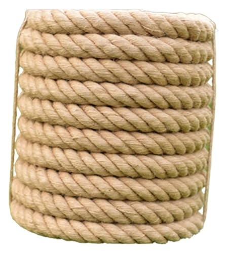 12 mm Juteseil, 50 m Dickes Juteseil, Starkes Hanfseil for Heimwerker, Katzenkratzbaum, Gartenarbeit, Dekorieren von YHNNH