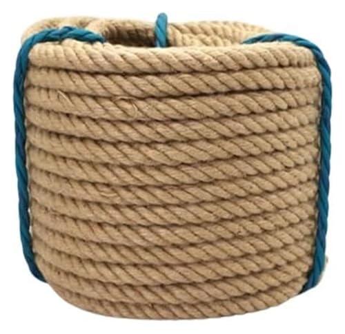 12 mm Juteseil, 50 m Dickes Juteseil, Starkes Hanfseil for Katzenkratzer, Gartenarbeit, Bündelung und Wandbehang, Kunsthandwerk, dekorativ(8MM 50M) von YHNNH