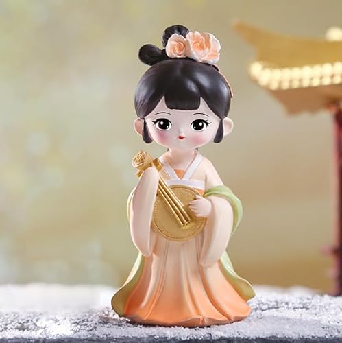 Dekorative Statue eines Mädchens im chinesischen Stil – handgefertigte Puppe aus Kunstharz im Cartoon-Stil, traditionelle Kleidung und Musikinstrumente, einzigartige Geschenkkollektion, für das Wohnzi Dekorative Statue eines Mädchens im chinesischen Stil – handgefertigte Puppe aus Kunstharz im Cartoon-Stil, traditionelle Kleidung und Musikinstrumente, einzigartige Geschenkkollektion, für das Wohnzi von YHNNH