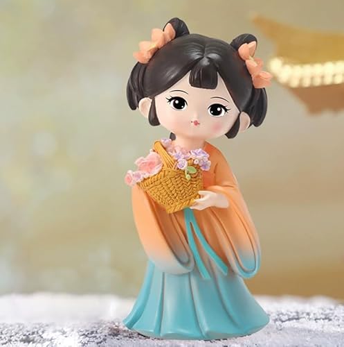 Dekorative Statue eines Mädchens im chinesischen Stil – handgefertigte Puppe aus Kunstharz im Cartoon-Stil, traditionelle Kleidung und Musikinstrumente, einzigartige Geschenkkollektion, für das Wohnzi Dekorative Statue eines Mädchens im chinesischen Stil – handgefertigte Puppe aus Kunstharz im Cartoon-Stil, traditionelle Kleidung und Musikinstrumente, einzigartige Geschenkkollektion, für das Wohnzi von YHNNH