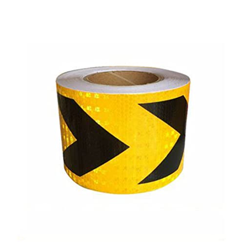 Gefahren-Hochintensitäts-Reflektorband, selbstklebender reflektierender Aufkleber, Markierungsband(Black) von YHNNH