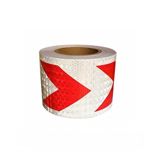 Gefahren-Hochintensitäts-Reflektorband, selbstklebender reflektierender Aufkleber, Markierungsband(Red White) von YHNNH