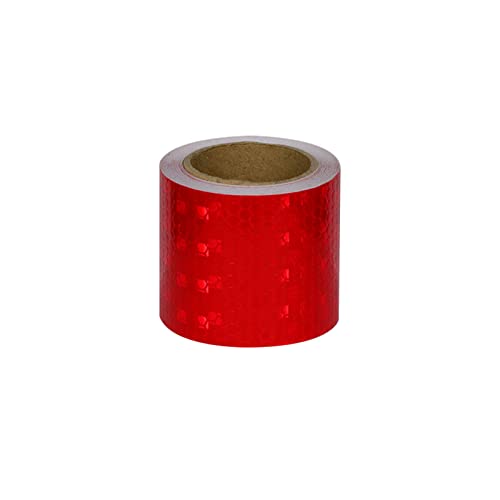 Gefahrenwarnband, hochintensives Reflektorband, Markierungsband for Außentreppen(Red) von YHNNH