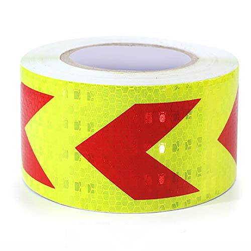 Hochintensives Pfeil-Reflexband, selbstklebender reflektierender Aufkleber, Markierungs-Absperrband(Red) von YHNNH
