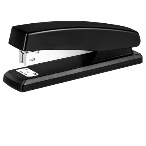 Hochleistungshefter, Manueller Hefter for Zuhause, einfacher Desktop-Hefter, Bürohefter ist leicht und einfach zu bedienen for Büro Schule(Black) von YHNNH