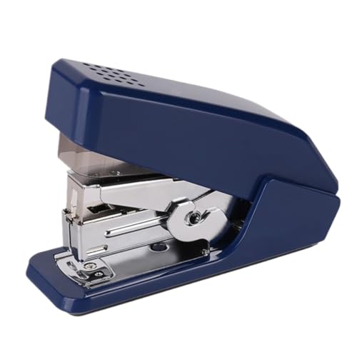 Hochleistungshefter, Manueller Hefter for zu Hause, federbetrieben, manueller, klein, Anti-Stau, Büro, Verwaltung, Desktop, Studenten, dekorativ(Blue) von YHNNH