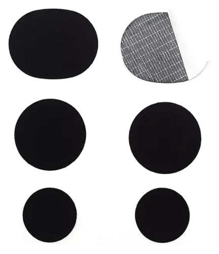 Patch, 6/12 Stück selbstklebender Fersenloch-Patch for die Rückseite von Sportschuhen, Lederschuhen und High Heels(Black,6pcs) von YHNNH