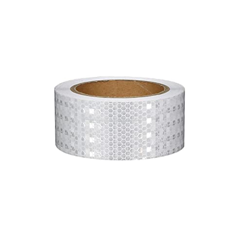 ReWarning Tape Reflektierende Aufkleber, Selbstklebendes Klebeband for Auto, LKW, Motorrad(Wit) von YHNNH
