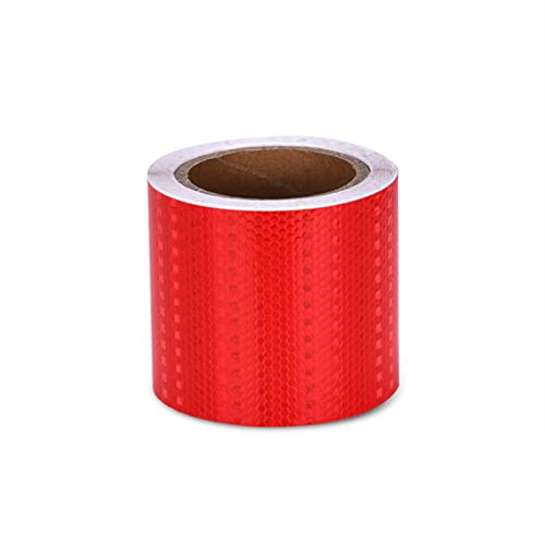Reflektierendes Band, reflektierende Aufkleber, selbstklebendes Band, Gefahrenwarnband for Auto, LKW, Motorrad(Red) von YHNNH