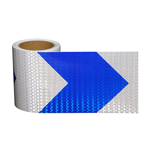 Reflektierendes Band Reflektierendes Gefahrenwarnband Selbstklebendes Band Hochintensives prismatisches reflektierendes(Blue White) von YHNNH