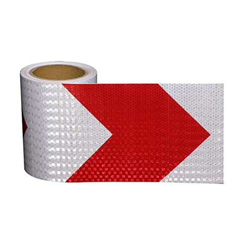 Reflektierendes Band Reflektierendes Gefahrenwarnband Selbstklebendes Band Hochintensives prismatisches reflektierendes(Red White) von YHNNH