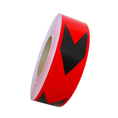 Reflektierendes Klebeband, Gefahrenwarnband, selbstklebende reflektierende Aufkleber, Fahrrad- und Motorraddekoration(Red Black) von YHNNH