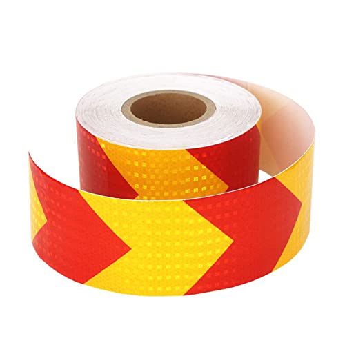 Reflektierendes Klebeband, Warnband, selbstklebendes Markierungsband, hochintensiver reflektierender Aufkleber for Auto, LKW(Red) von YHNNH