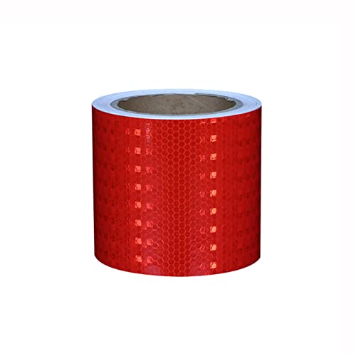 Reflektierendes Klebeband, Warnband, selbstklebendes Markierungsband, hochintensiver reflektierender Aufkleber for Auto, LKW(Red) von YHNNH