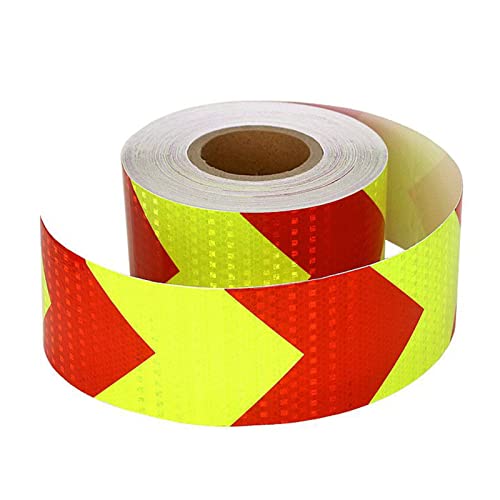 Reflektierendes Klebeband, Warnband, selbstklebendes Markierungsband, hochintensiver reflektierender Aufkleber for Auto, LKW(Red Green) von YHNNH