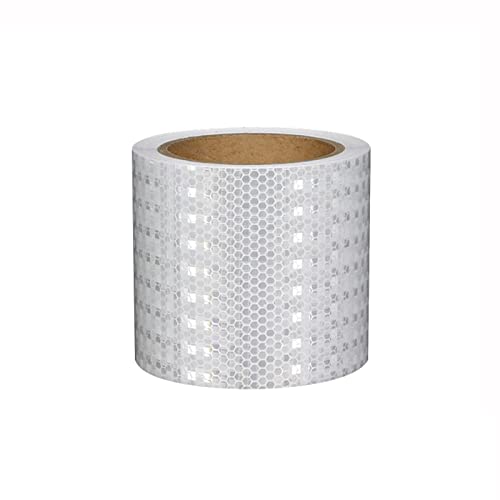 Reflektierendes Klebeband, Warnband, selbstklebendes Markierungsband, hochintensiver reflektierender Aufkleber for Auto, LKW(Wit) von YHNNH