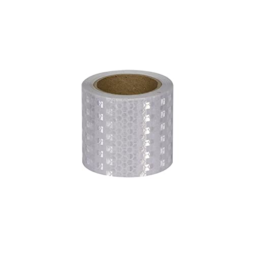 Reflektierendes Klebeband, Warnband, selbstklebendes Markierungsband, hochintensiver reflektierender Aufkleber for Auto, LKW(Wit) von YHNNH
