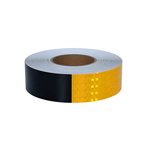Reflektierendes Klebeband Warnig Reflektierender Aufkleber Selbstklebendes Markierungsband(Black) von YHNNH