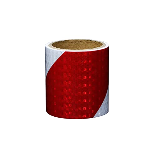 Reflektierendes Klebeband Warnig Reflektierender Aufkleber Selbstklebendes Markierungsband(Red White) von YHNNH